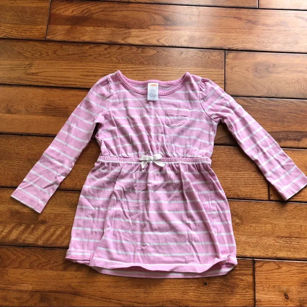 Gymboree pink and white striped tunic/dress size 4